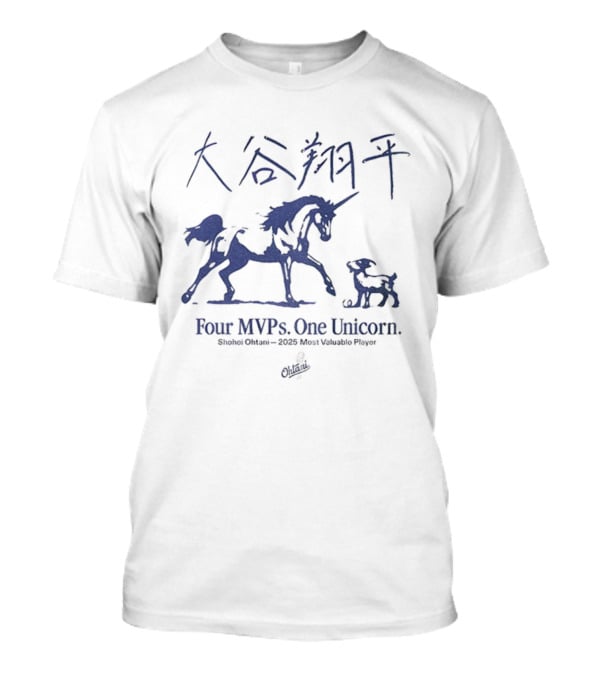 Shohei Ohtani Four MVPs One Unicorn Most Valuable Player 2023 T-Shirt
