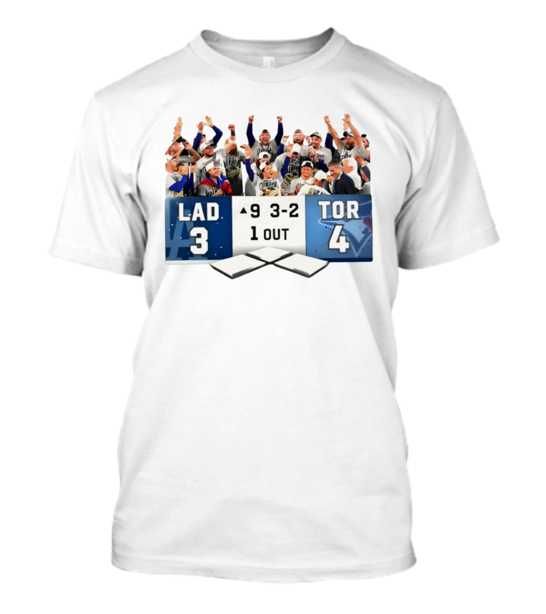 Toronto Blue Jays Champions 4 3 Los Angeles Dodgers 1 Out T-Shirt