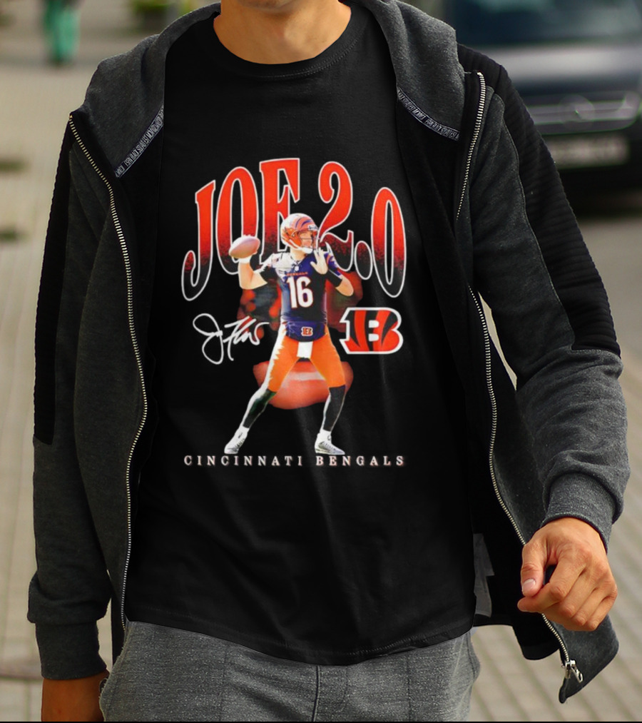 Cincinnati Bengals Joe 2.0 Player 16 Hype Signature T-Shirt