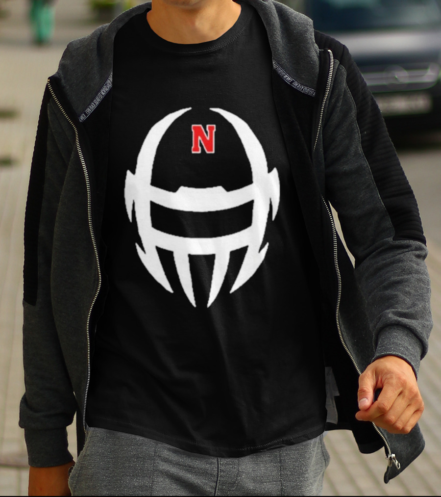 Coach Matt Rhule Nebraska Cornhuskers N Helmet T-Shirt