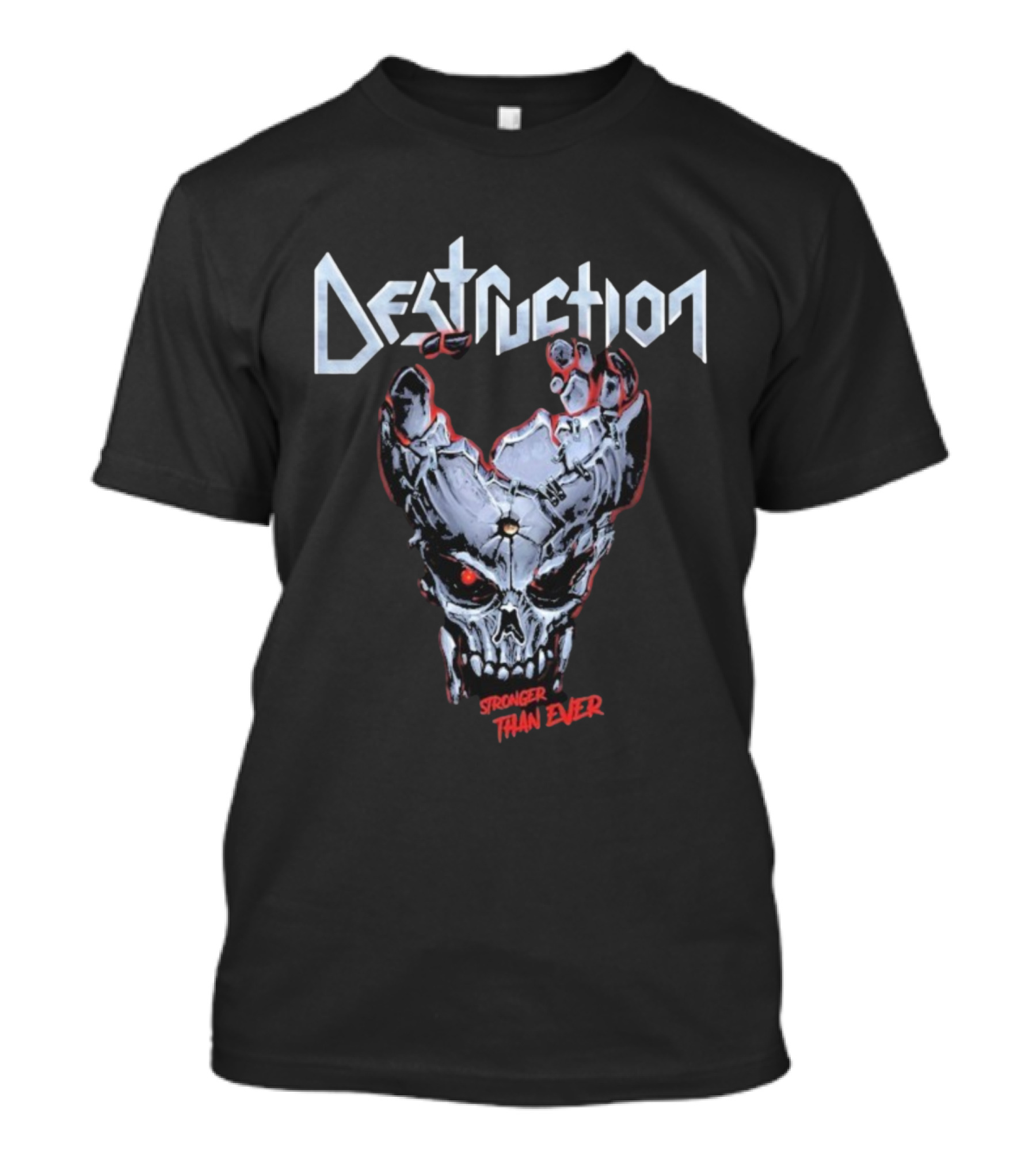 Destruction Stronger Than Ever Skull Metal Band Graphics T-Shirt