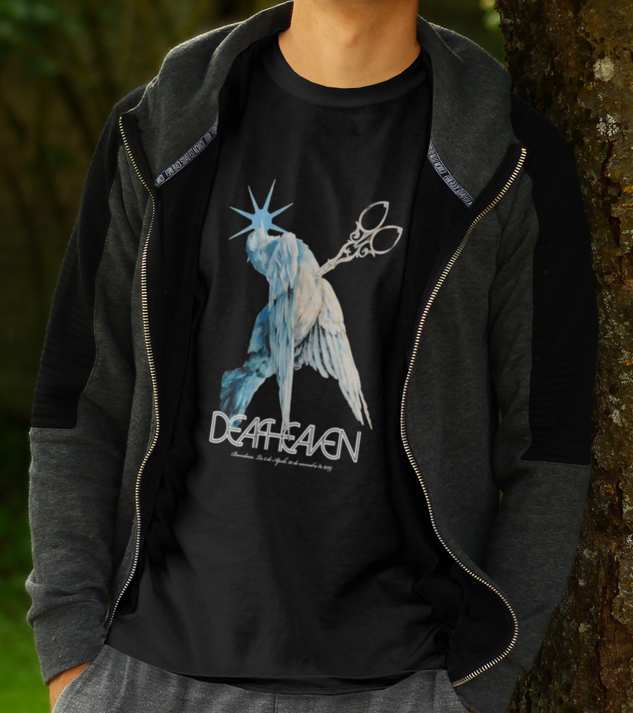 Deafheaven Barcelona November 20 2025 San Francisco CA Scissors Bird Statue Gothic Art T-Shirt