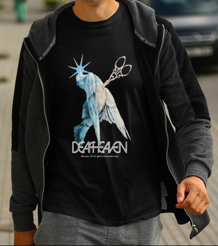 Deafheaven Barcelona November 20 2025 San Francisco CA Scissors Bird Statue Gothic Art T-Shirt