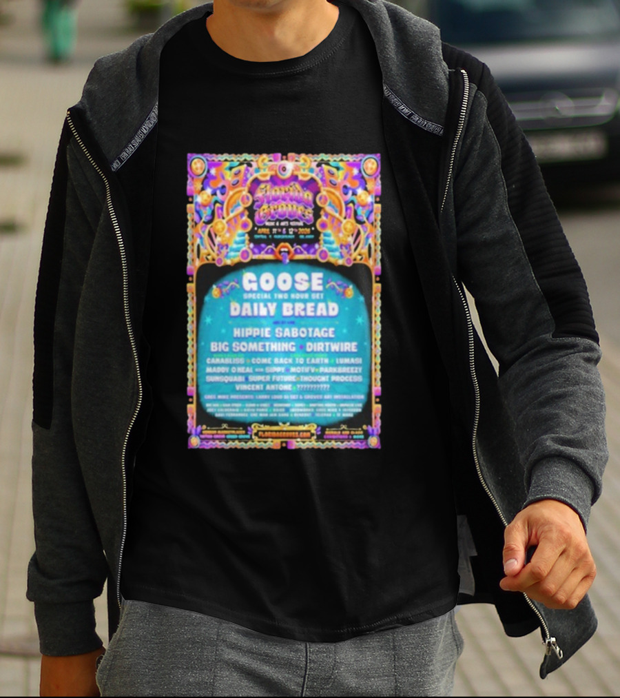 Florida Groove Festival April 11-12 2026 Central Florida Fairgrounds Goose Daily Bread Lineup T-Shirt