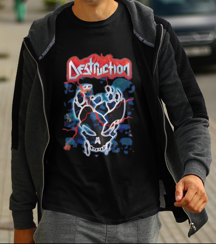 Destruction Band 40 Years Anniversary Skull Artwork T-Shirt