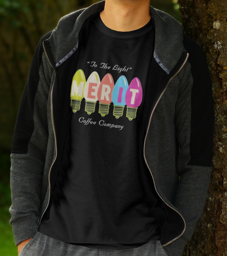 Merit Coffee Company Lightbulb Colors Be The Light T-Shirt