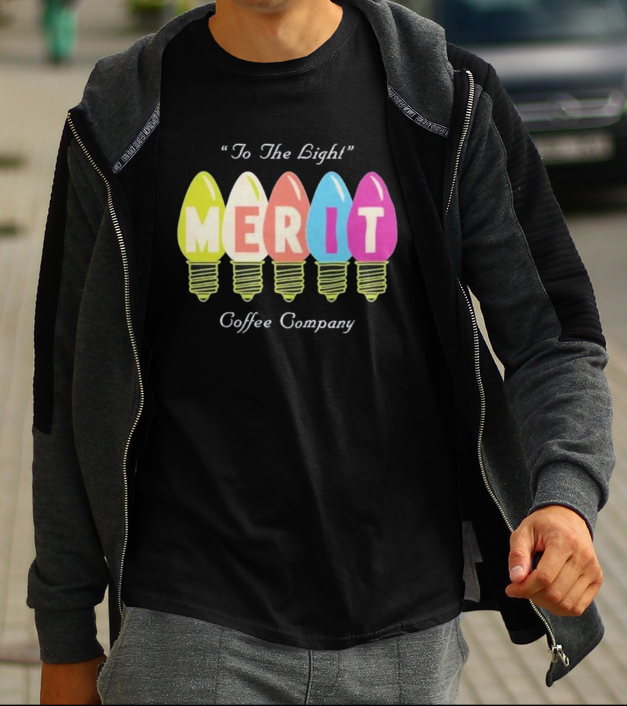 Merit Coffee Company Lightbulb Colors Be The Light T-Shirt