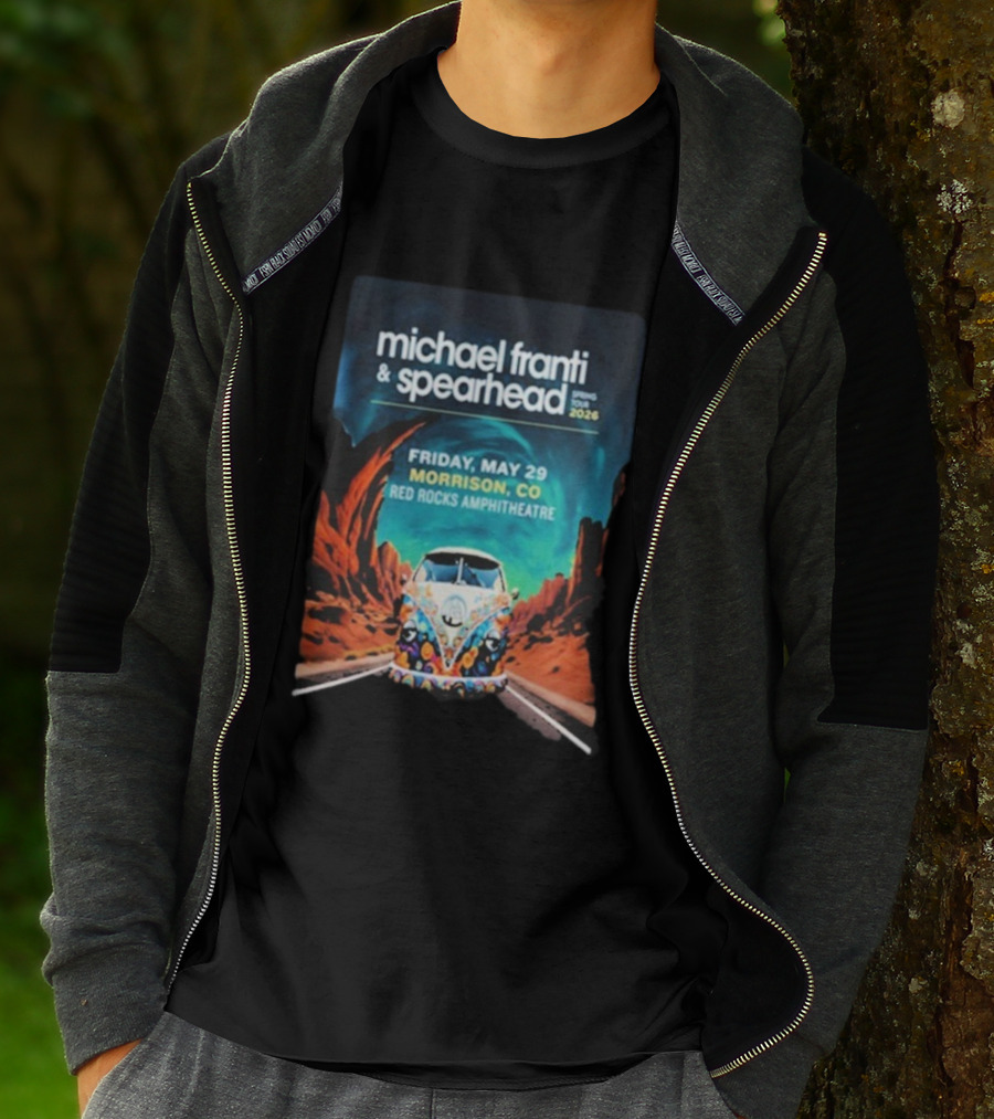 Michael Franti & Spearhead Spring Tour 2026 Red Rocks Amphitheatre Morrison CO Friday May 29 T-Shirt