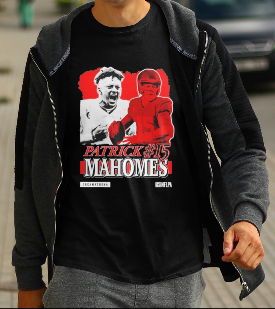 Patrick Mahomes #15 Dreamathon Red Football Legend T-Shirt