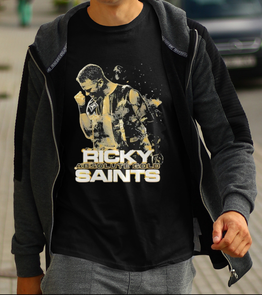 Ricky Saints Absolute Gold Fist Pump Victory T-Shirt