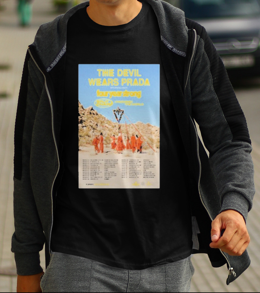 The Devil Wears Prada Four Year Strong 2024 Tour With Microwave And Loathe T-Shirt