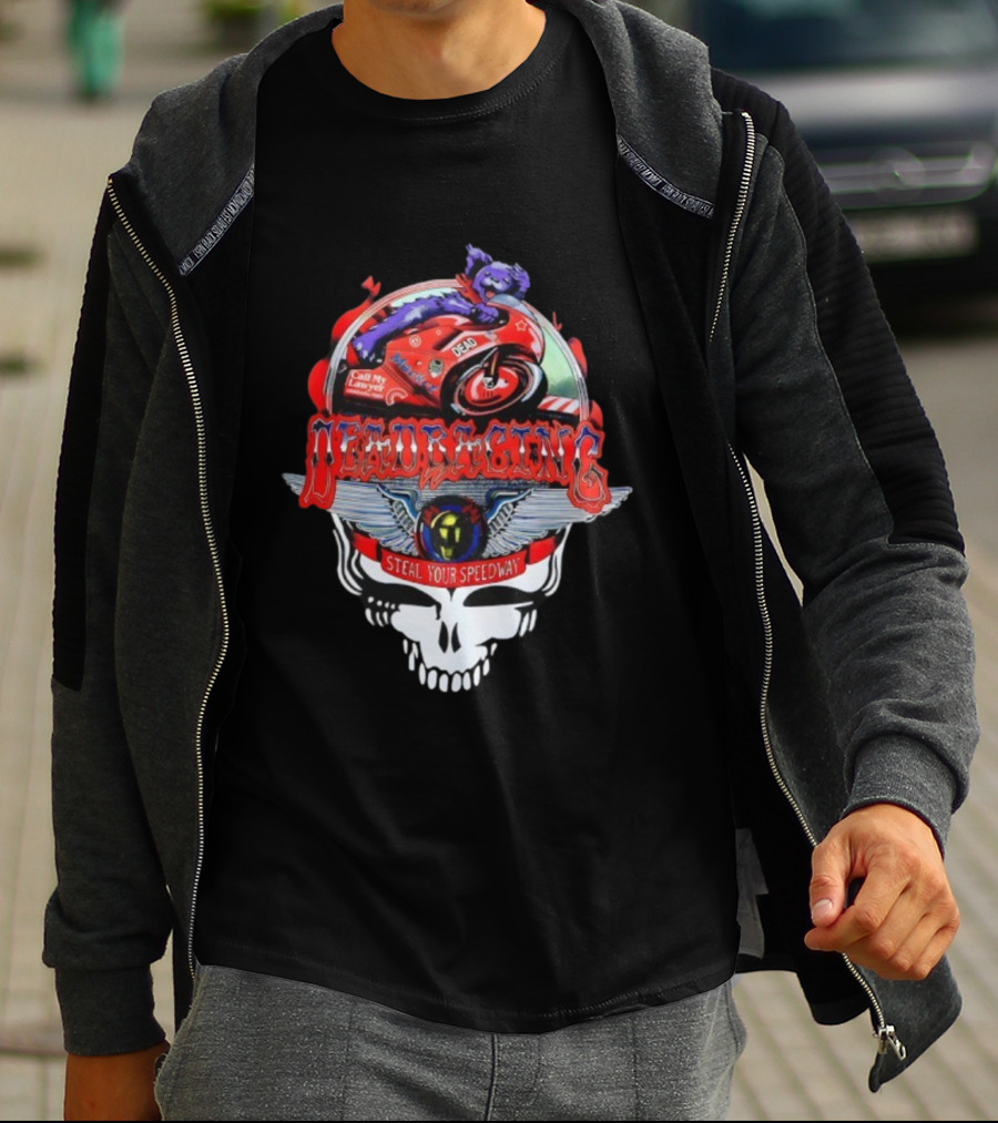 Dead Racing Steal Your Speedway Moto Bear Grateful Dead T-Shirt