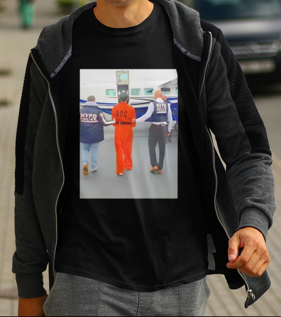 NYC Luigi Mangione NYPD Helicopter Escort DOC Inmate T-Shirt