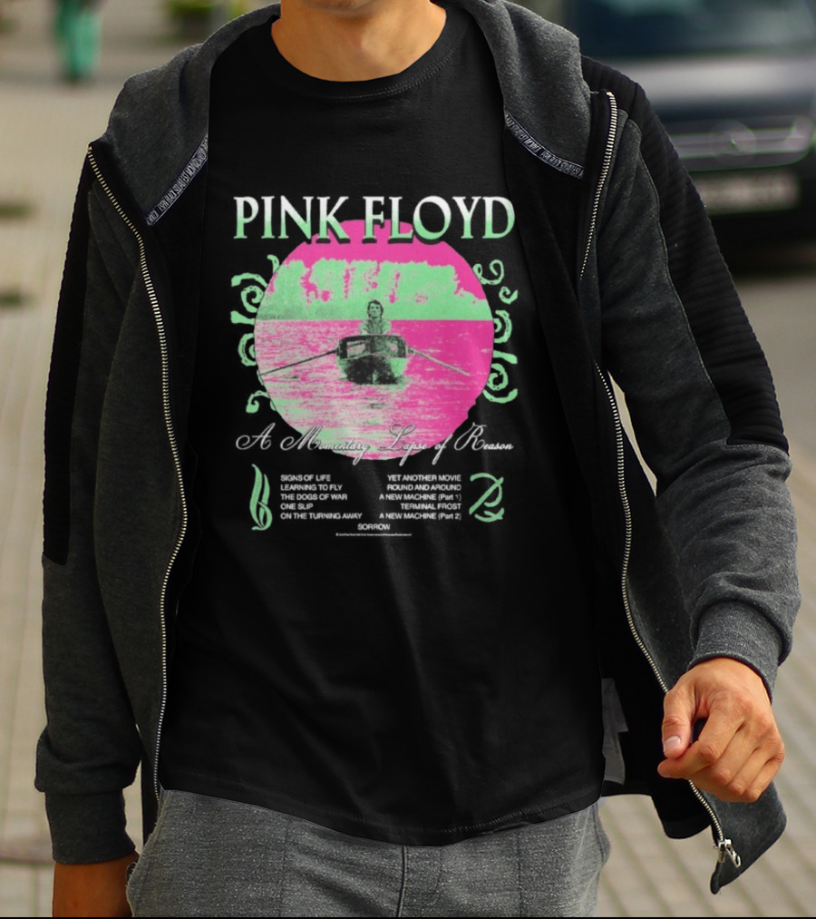 Pink Floyd A Momentary Lapse Of Reason Neon Rowing Scene T-Shirt