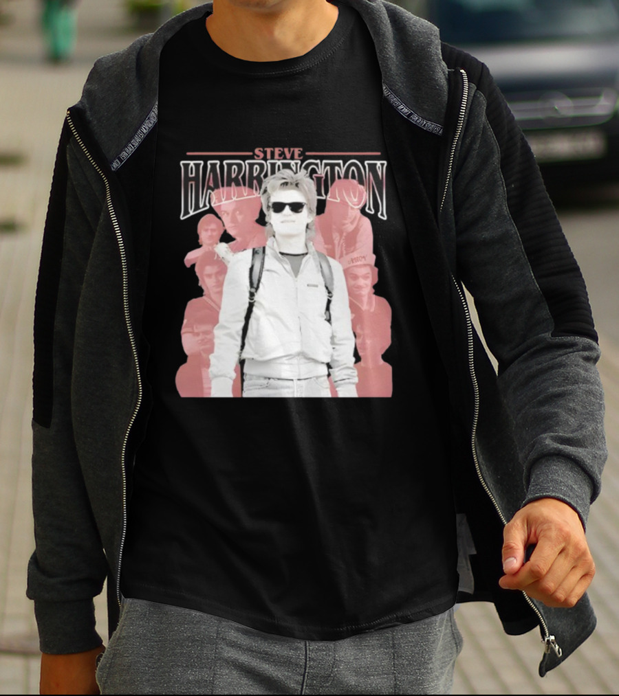 Steve Harrington Iconic Stranger Things Character Collage T-Shirt