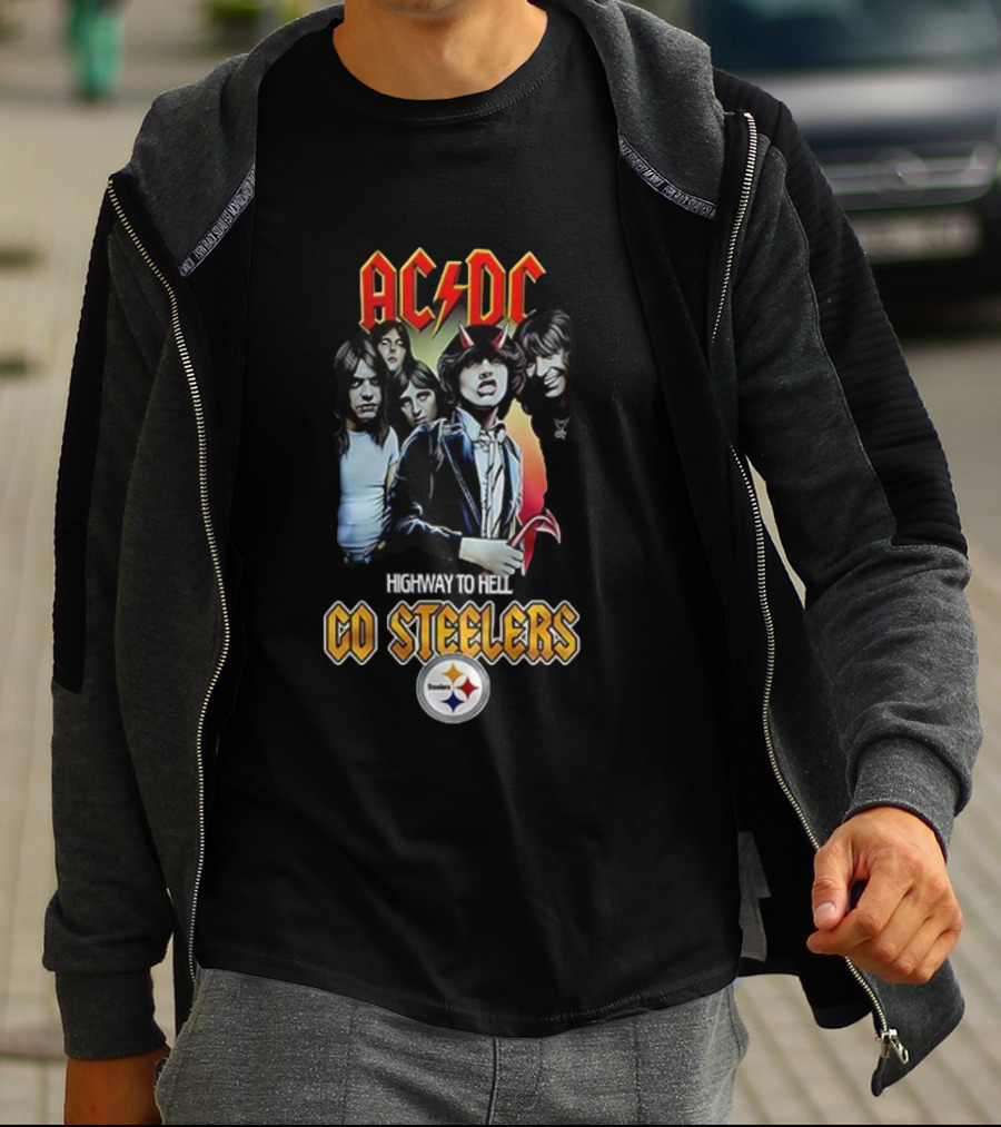 ACDC Highway To Hell Pittsburgh Steelers Go Steelers T-Shirt
