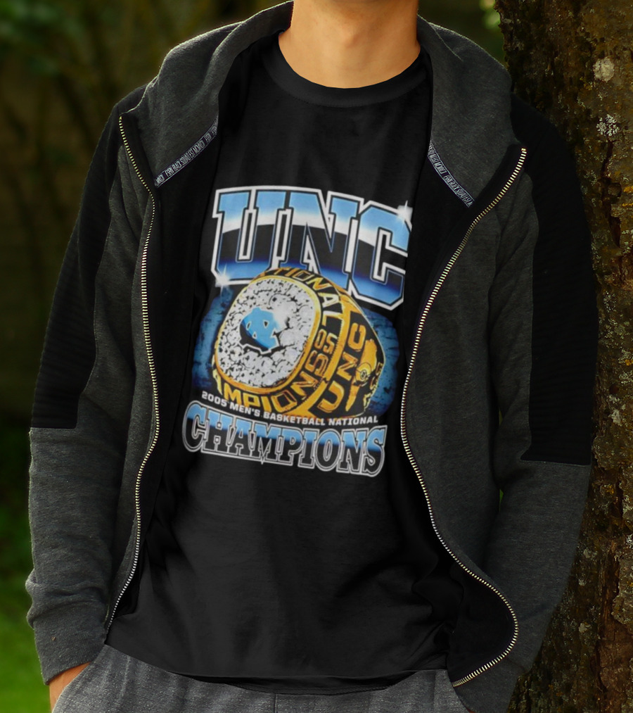 UNC 2005 Men's Basketball National Champions Ring T-Shirt