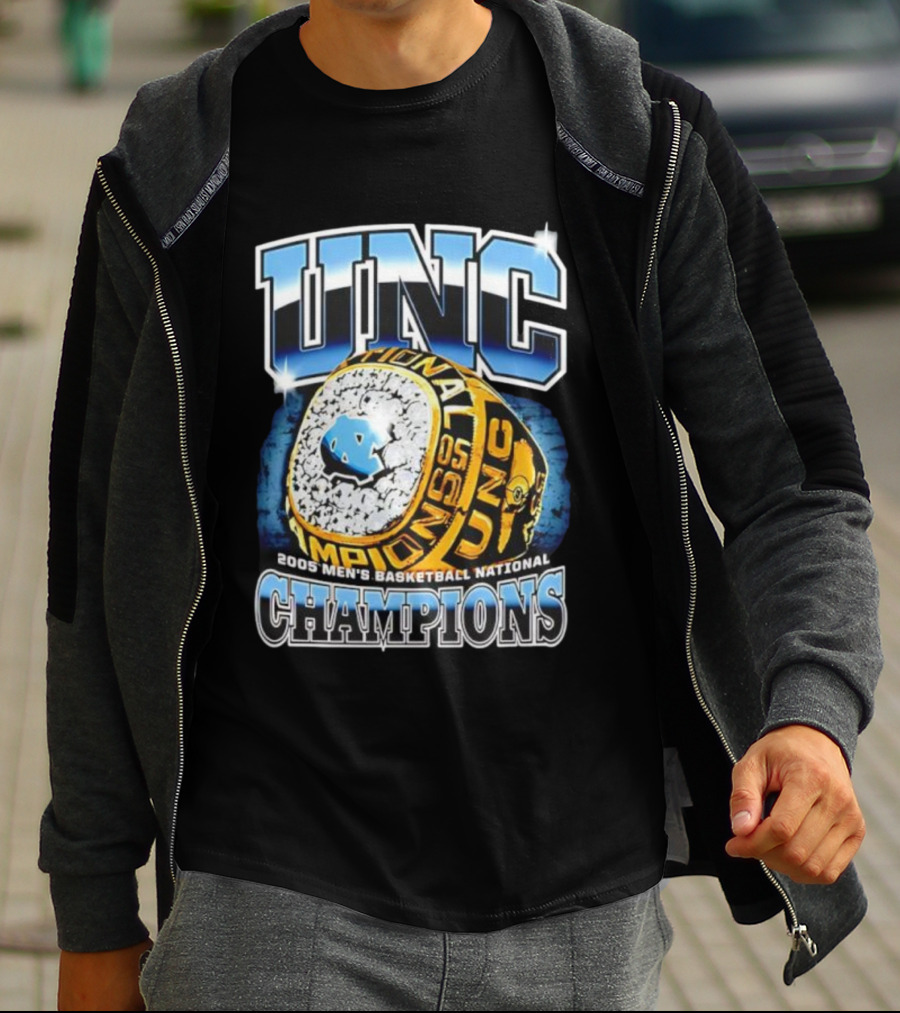 UNC 2005 Men's Basketball National Champions Ring T-Shirt