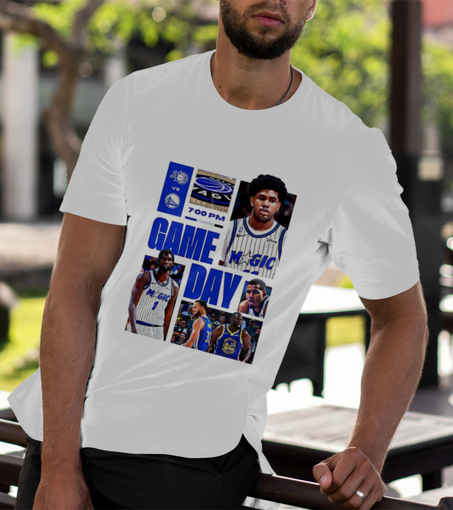 Orlando Magic Vs Golden State Warriors NBA Game Day 2025 7:00 PM T-Shirt