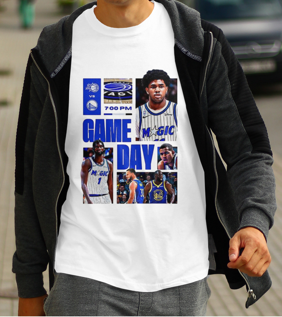 Orlando Magic Vs Golden State Warriors NBA Game Day 2025 7:00 PM T-Shirt