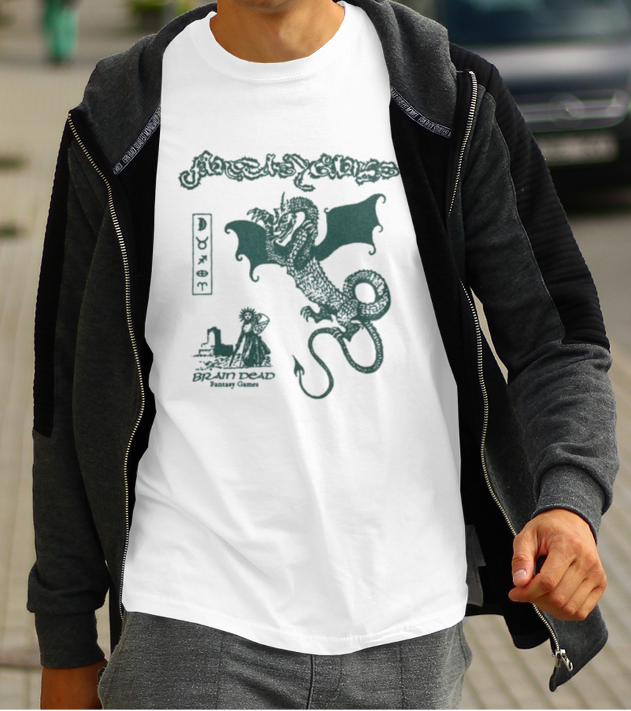 Fantasy Games Brain Dead Wyrm Dragon Collaboration T-Shirt