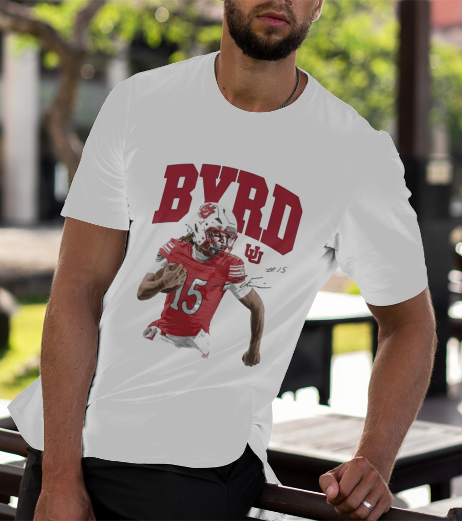 BYRD 15 Utah Utes Football Player Jersey T-Shirt