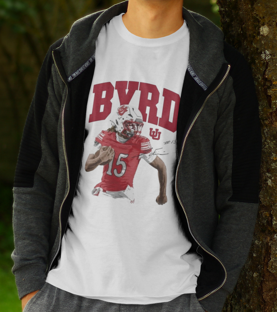 BYRD 15 Utah Utes Football Player Jersey T-Shirt
