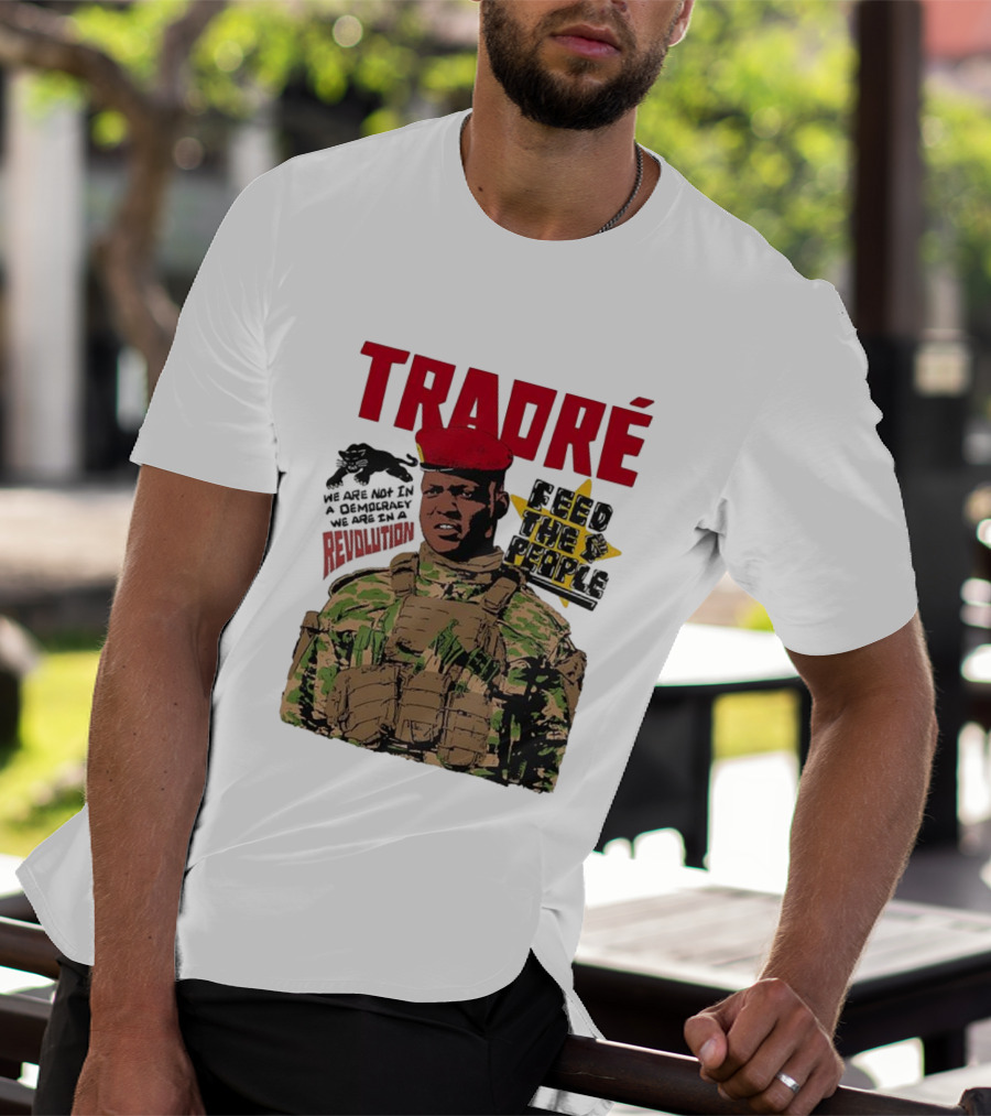 TRAORÉ Revolution Ibrahim Feed The People Burkina Faso T-Shirt