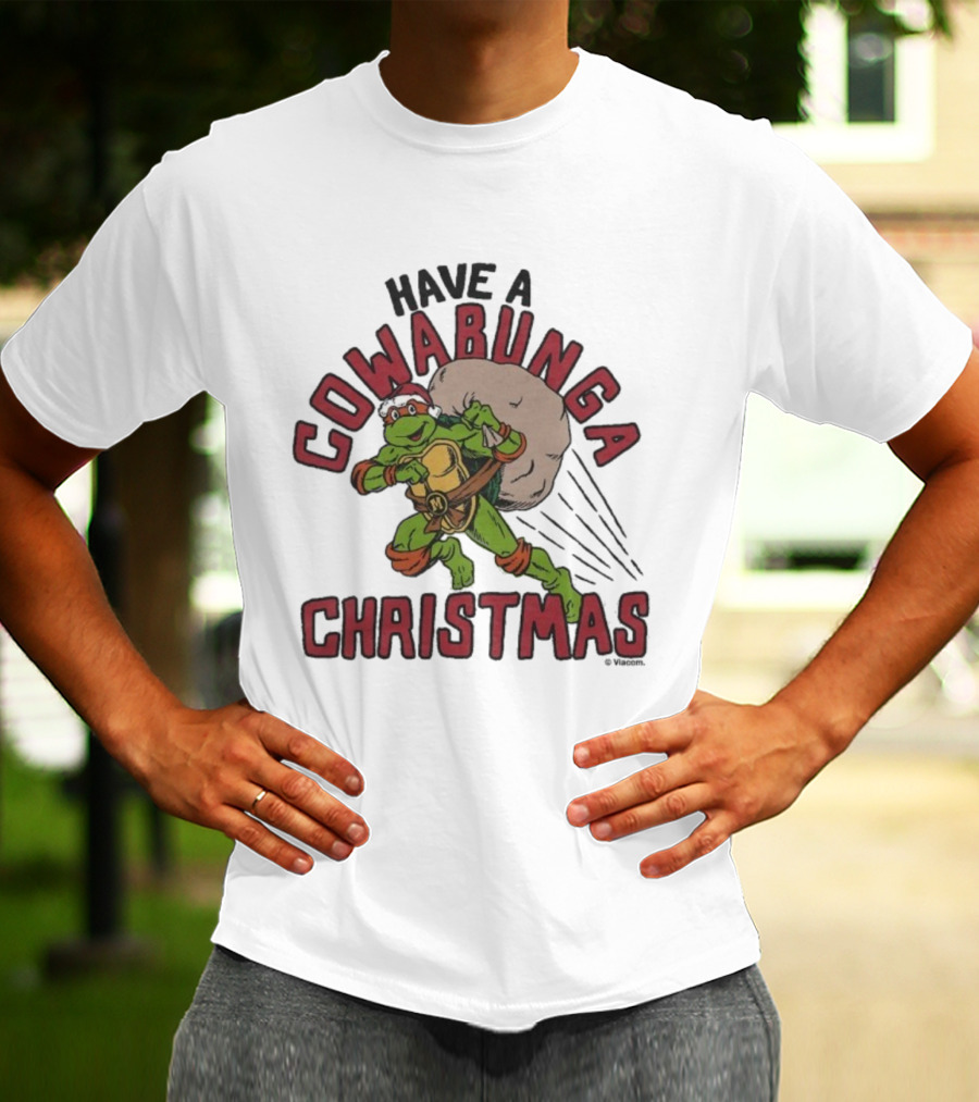 Teenage Mutant Ninja Turtles Have A Cowabunga Christmas Santa Raphael T-Shirt