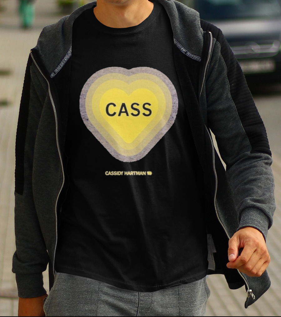 Cassidy Hartman Heartbeat Cass Heart Yellow Heart Pattern T-Shirt