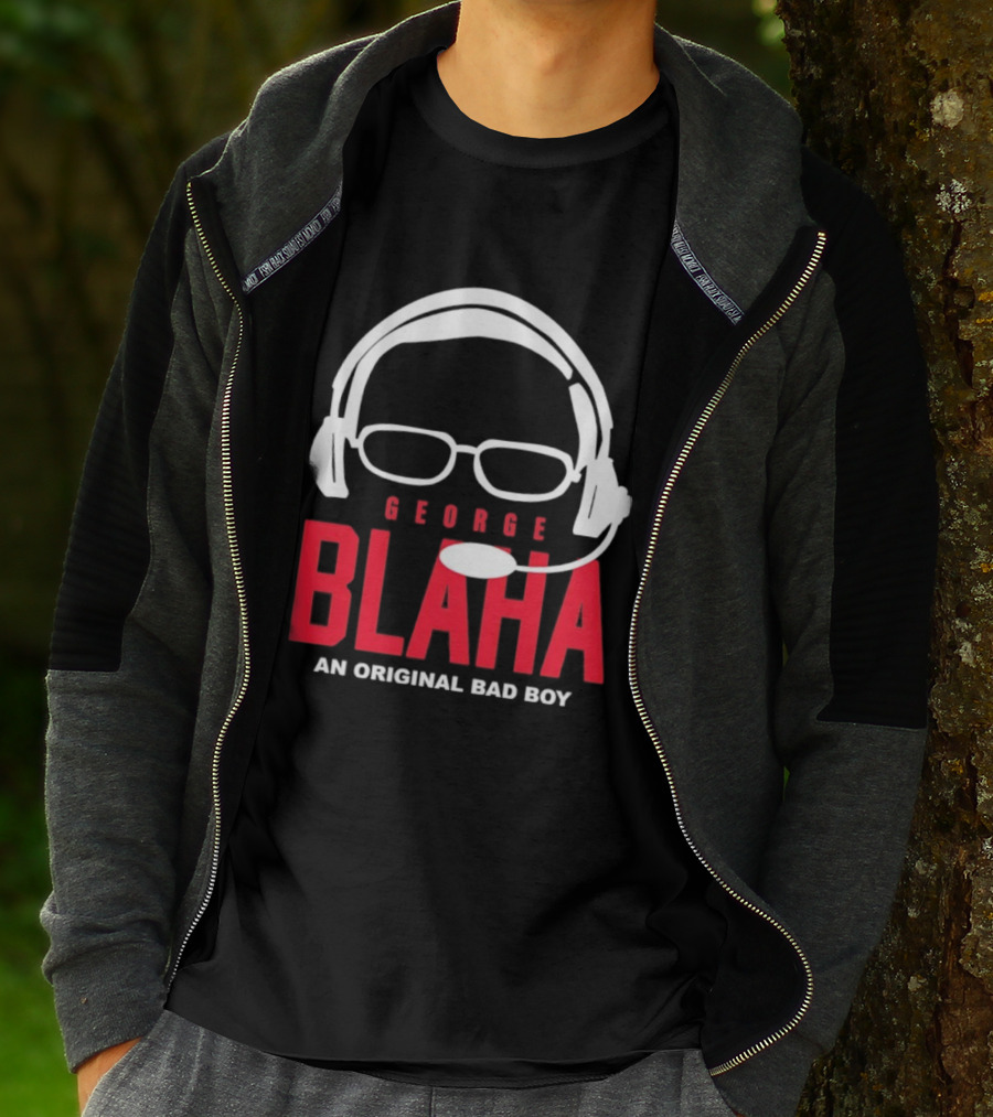 George Blaha Headset Glasses An Original Bad Boy Sports Writer T-Shirt