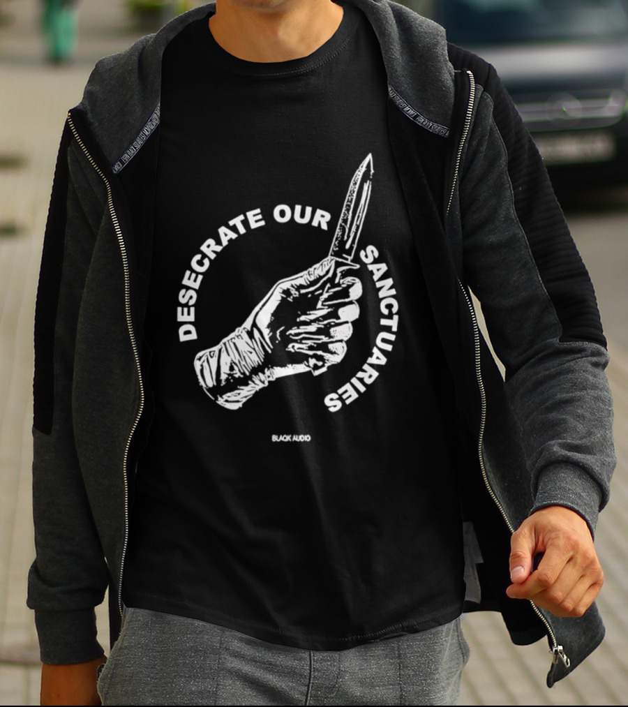 Desecrate Our Sanctuaries Knife Hand Blackened T-Shirt