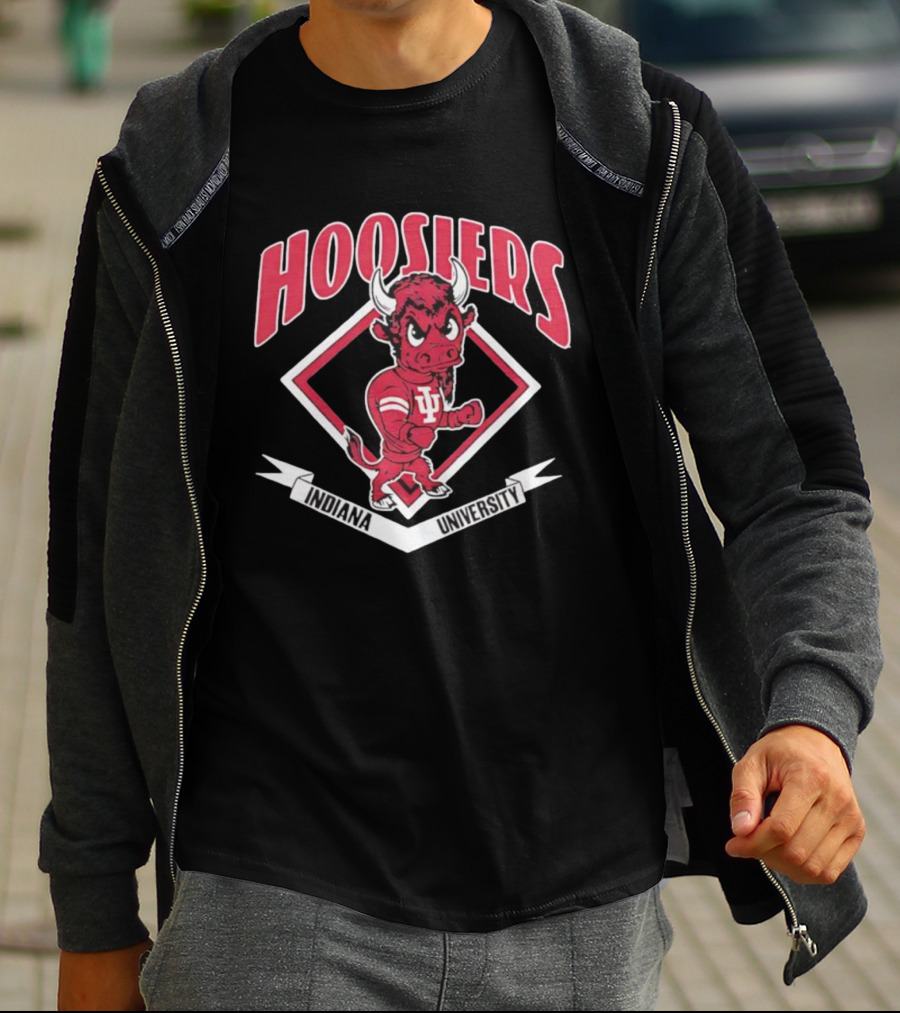 Indiana University Hoosiers IU Bison Mascot T-Shirt