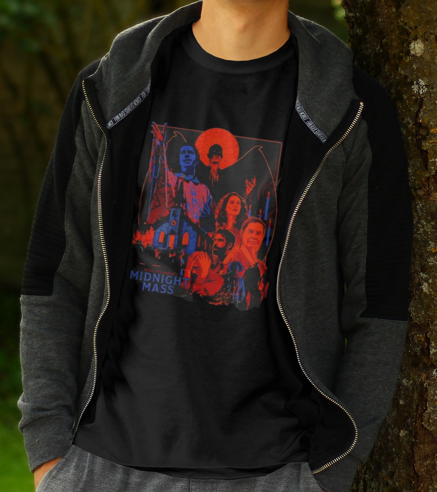 Mike Flanagan's Midnight Mass Characters And Church Horror Series T-Shirt