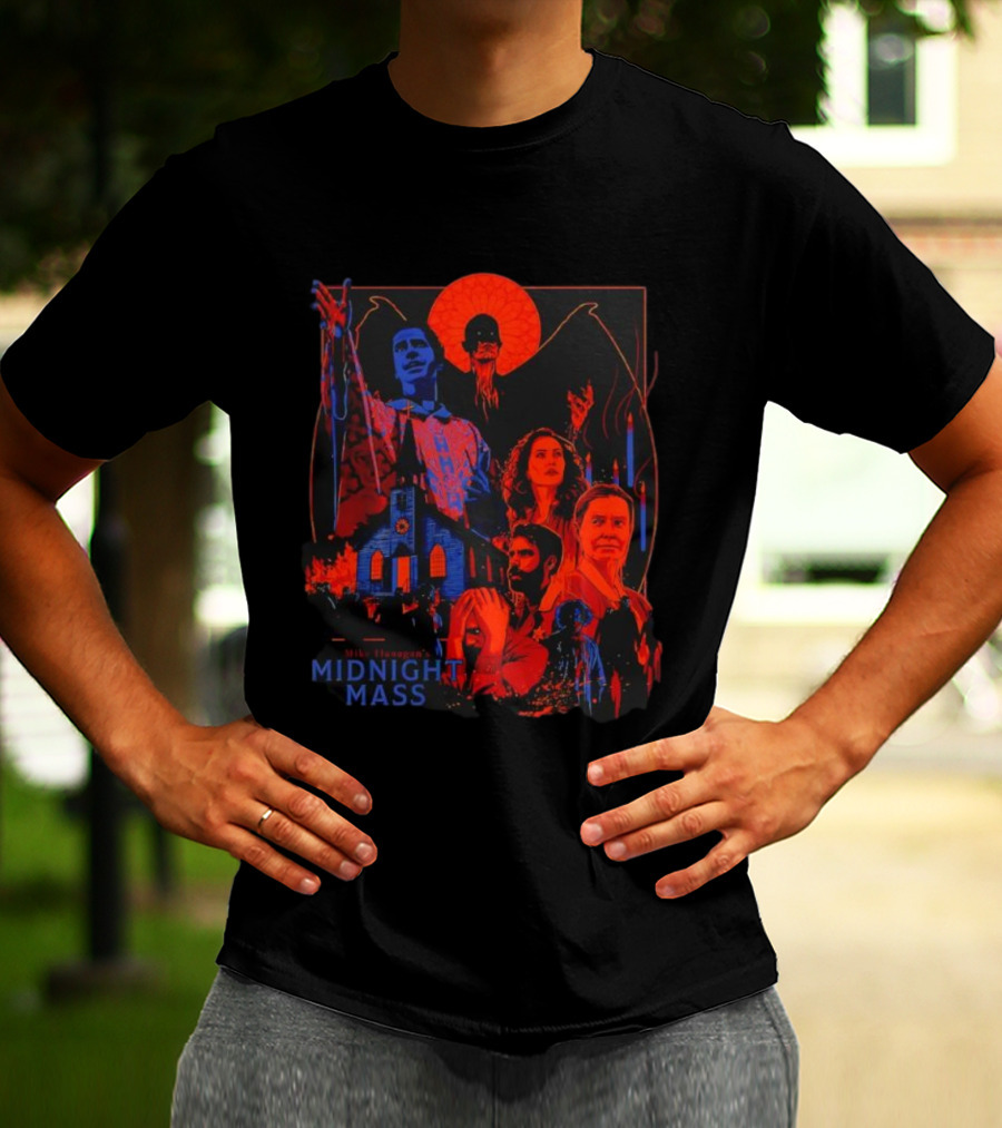 Mike Flanagan's Midnight Mass Characters And Church Horror Series T-Shirt