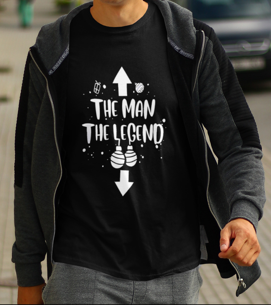 The Man The Legend Christmas Arrows Holiday Theme T-Shirt