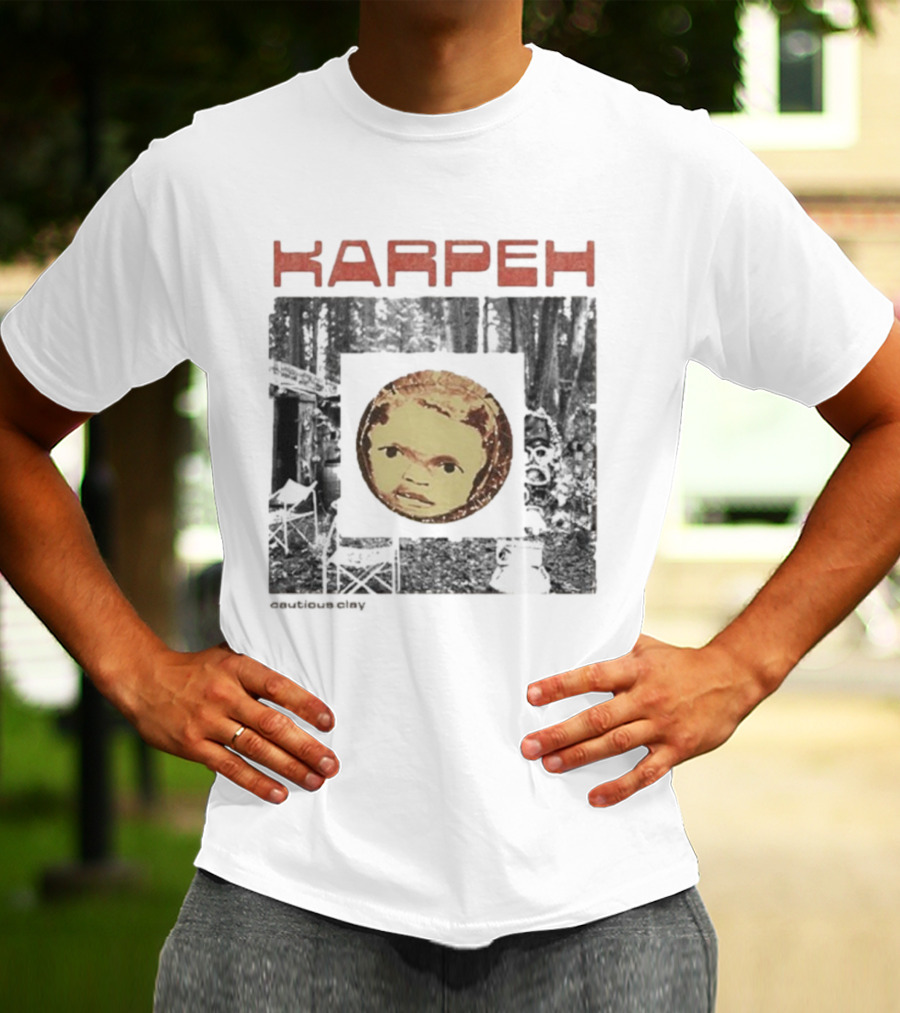Karpeh Face Forest Scene Cautious Clay T-Shirt