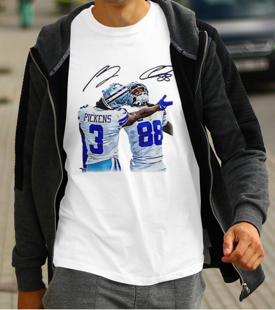 CeeDee Lamb George Pickens Dallas Cowboys We Dem Boyz Signature Football Duo T-Shirt