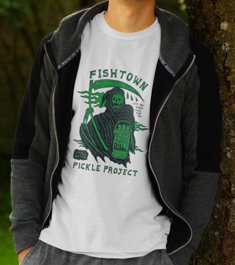 Fishtown Philly Pickle Project Habanero Dill Grim Reaper Small Batch T-Shirt