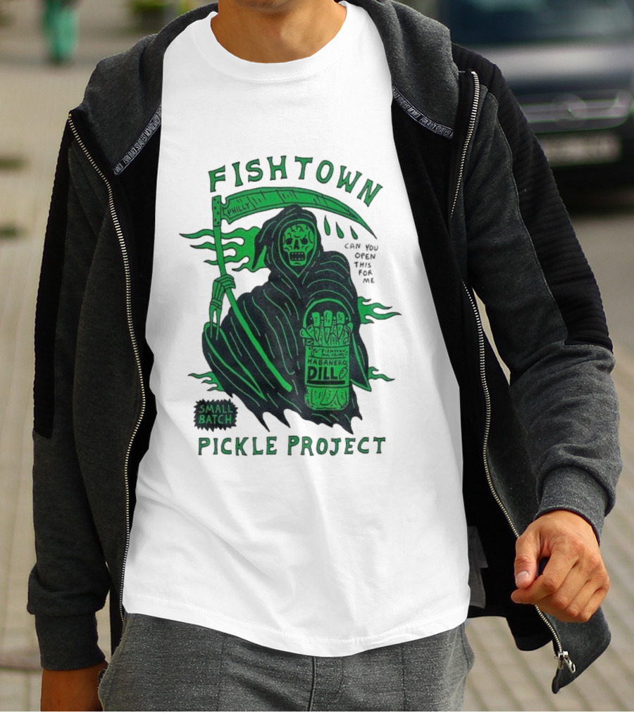 Fishtown Philly Pickle Project Habanero Dill Grim Reaper Small Batch T-Shirt