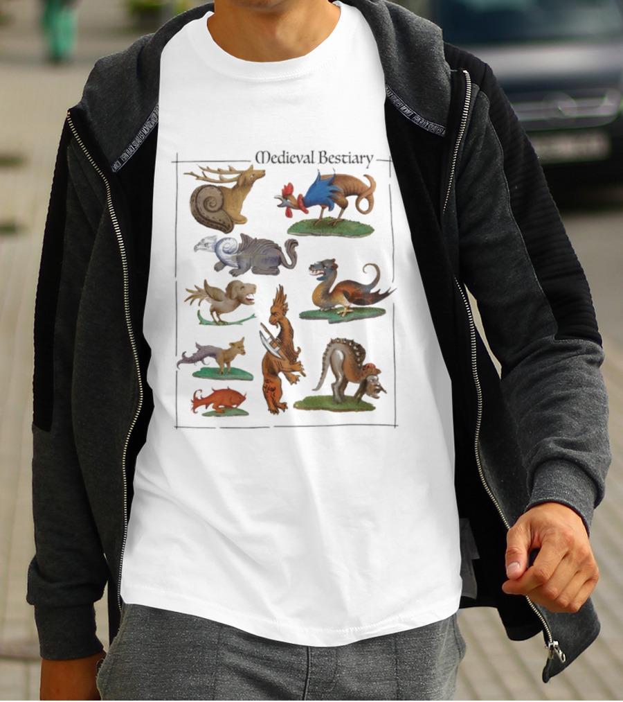 Medieval Bestiary Mythical Creatures Compilation T-Shirt