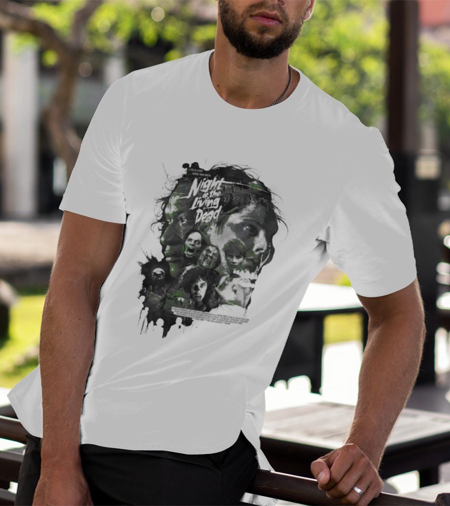 Night Of The Living Dead There Is A Fate Worse Than Death Classic Horror Movie Collage T-Shirt