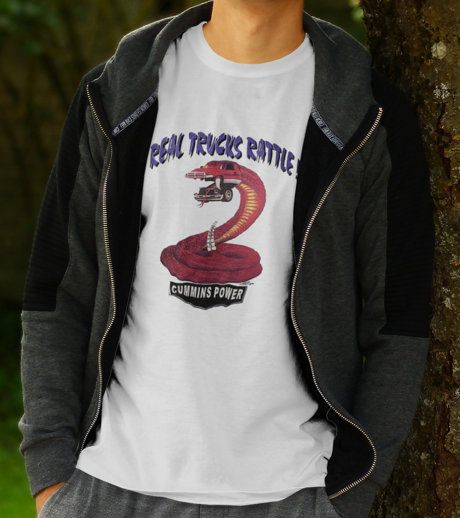Real Trucks Rattle Cummins Power Snake Engine T-Shirt