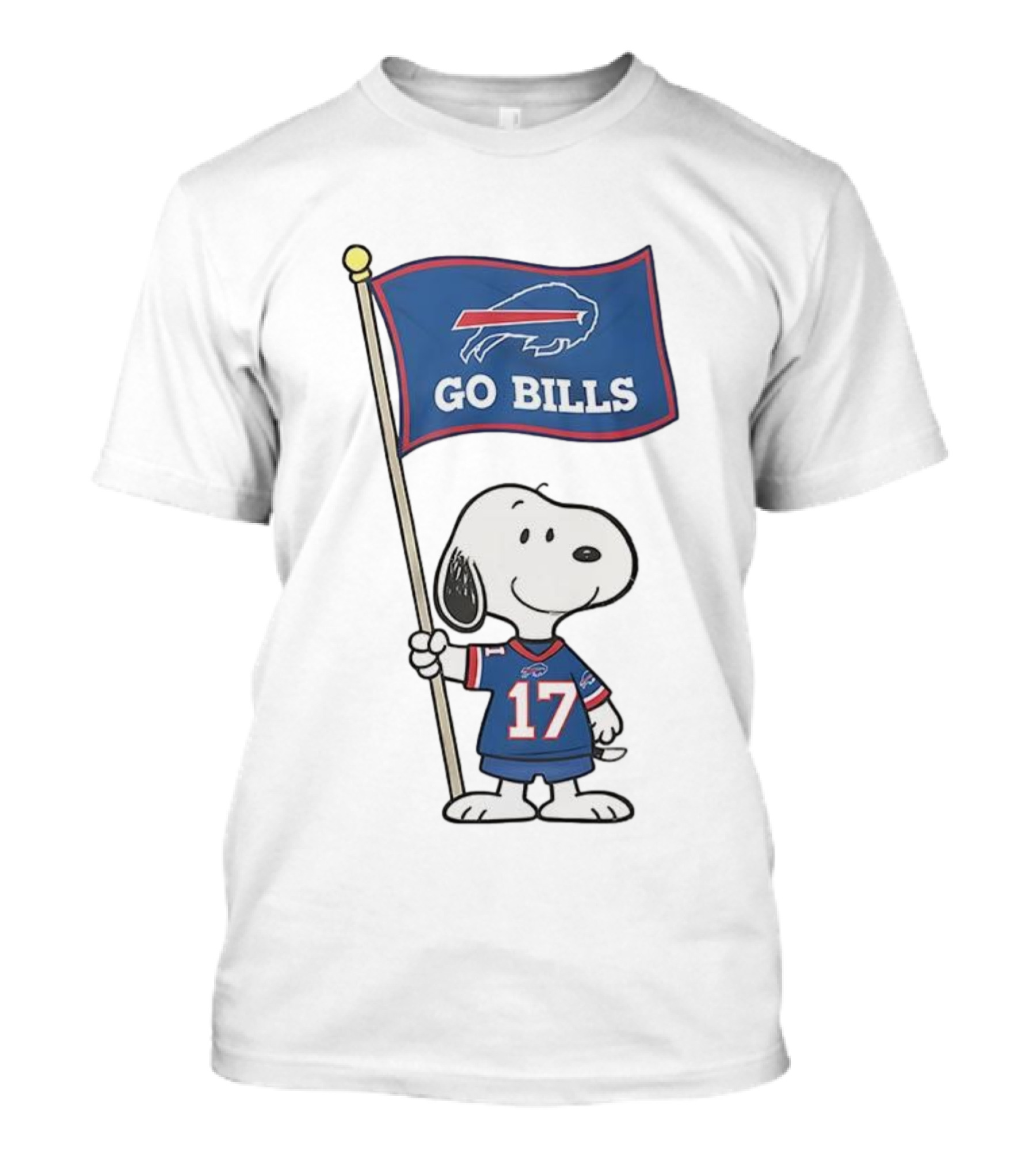 Snoopy Peanuts Go Bills Buffalo Bills Football Team Flag T-Shirt