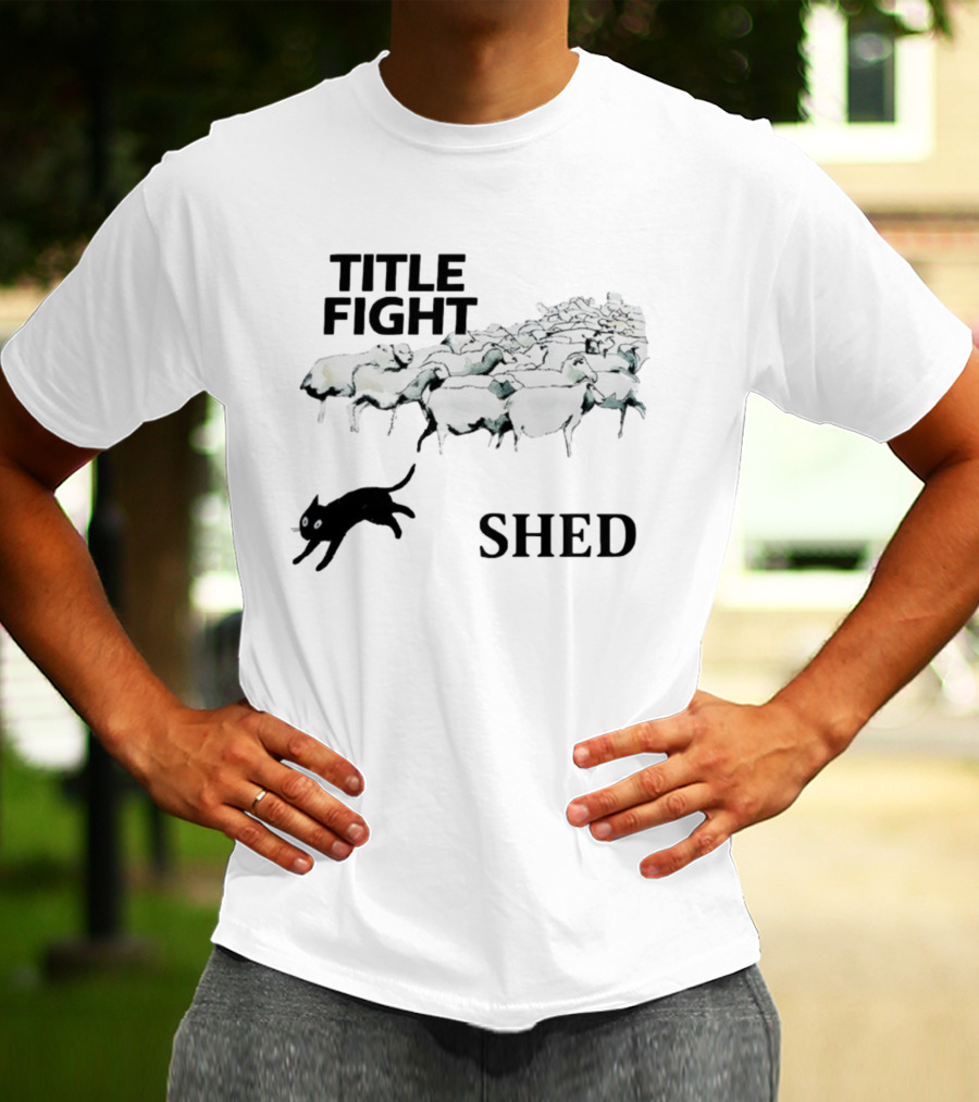 Title Fight Shed Sheep And Cat Imagery T-Shirt