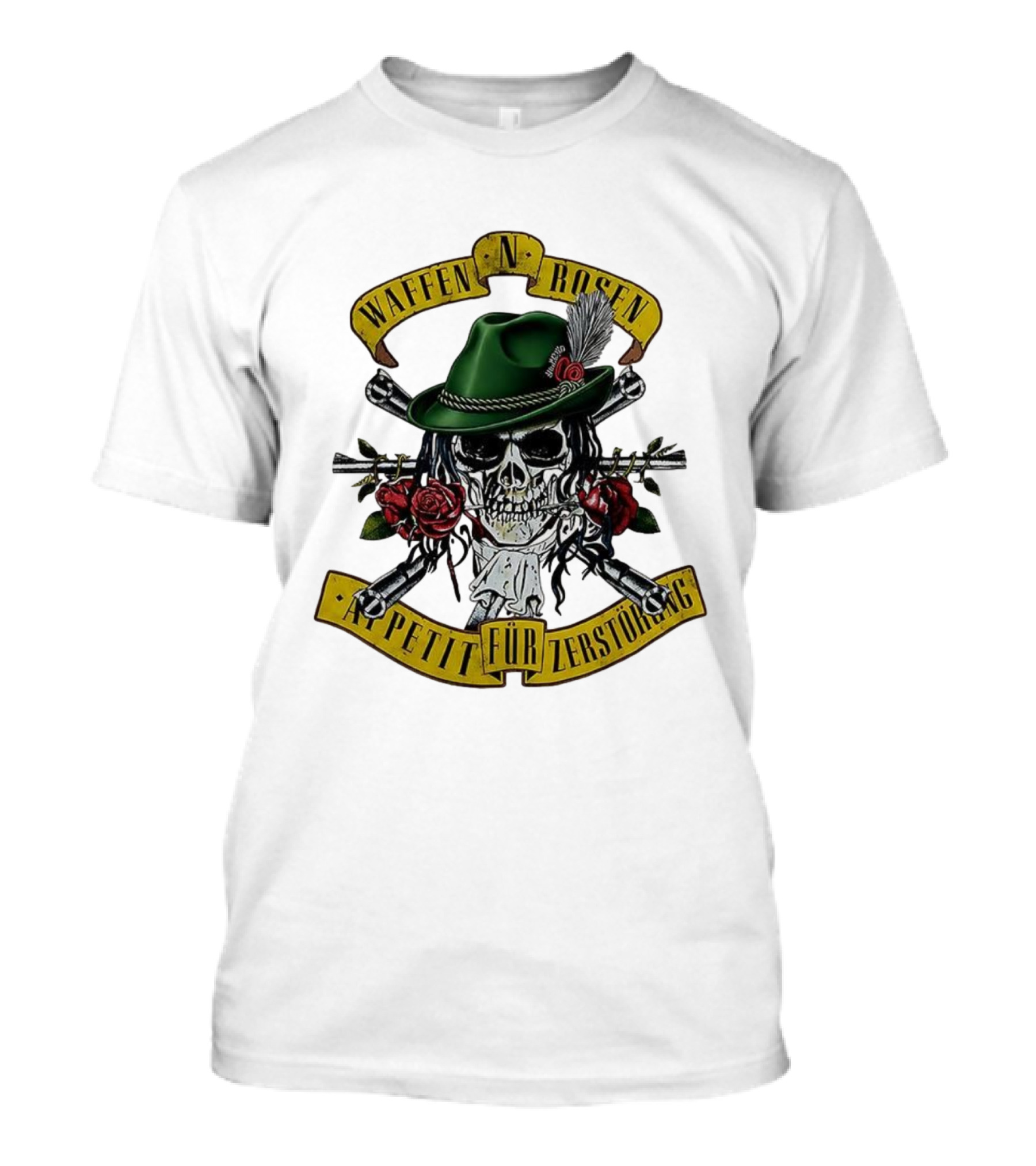 Waffen N Rosen Appetite Für Zerstörung Skull Roses T-Shirt