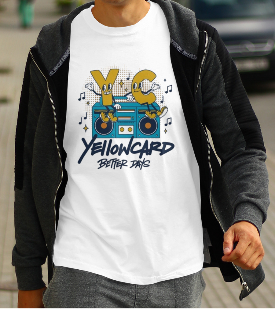 YC Yellowcard Better Days Buddies Boombox Duet T-Shirt