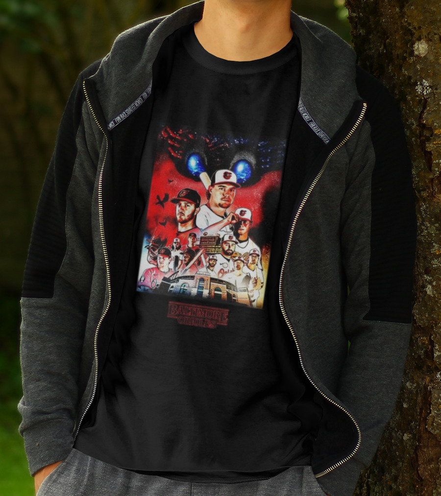Baltimore Orioles Stranger Things Crossover With Camden Yards And Players T-Shirt