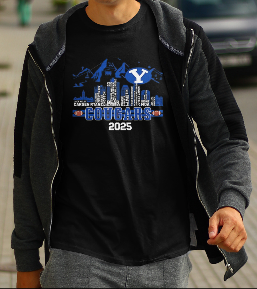 BYU Cougars Football 2025 City Skyline T-Shirt