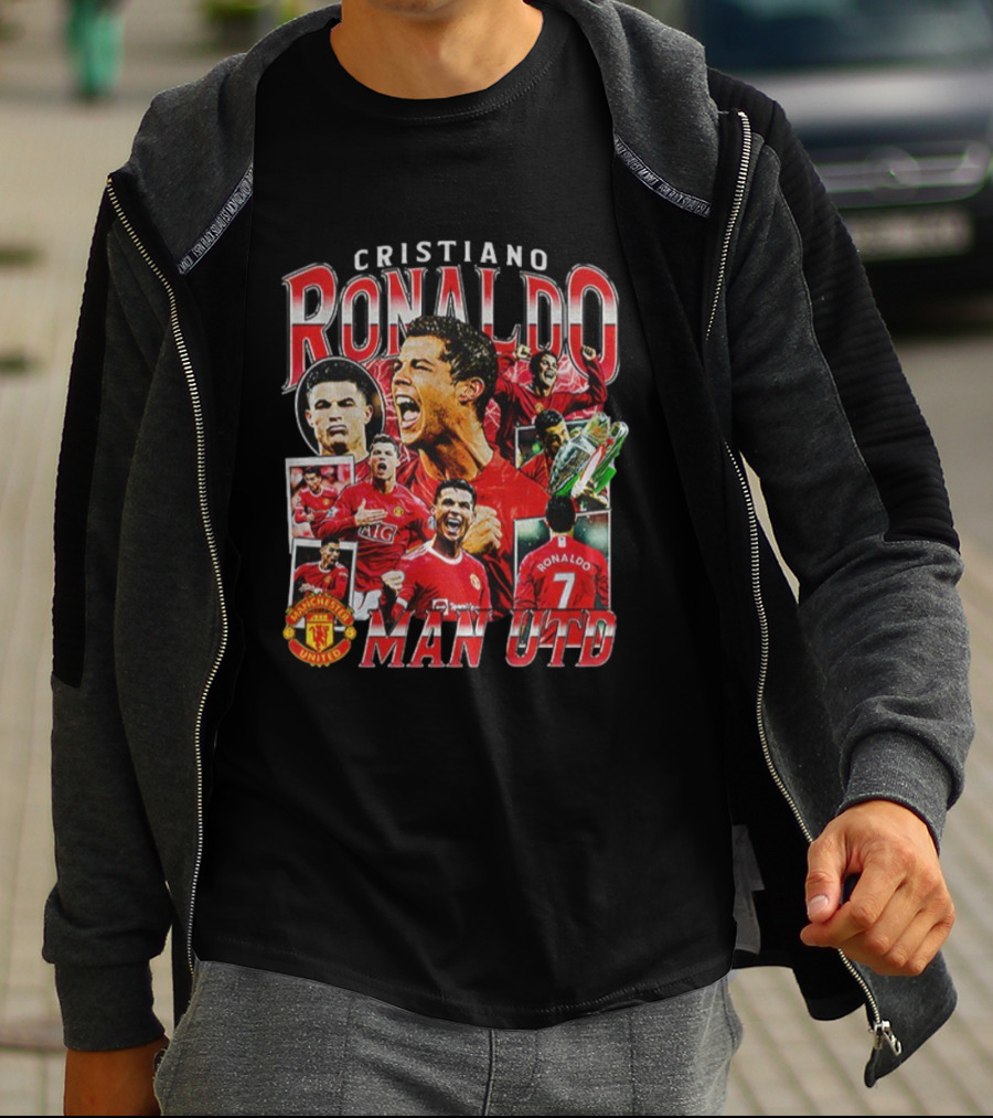 Cristiano Ronaldo Manchester United Man Utd Collage 2025 T-Shirt